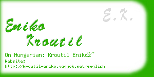 eniko kroutil business card